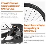 SAVADECK Carbon Disc Road Bike, 18-Speed Shimano