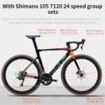 SAVADECK Lightweight Carbon Fiber Road Bike 51cm