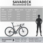 SAVADECK Lightweight Carbon Fiber Road Bike 51cm