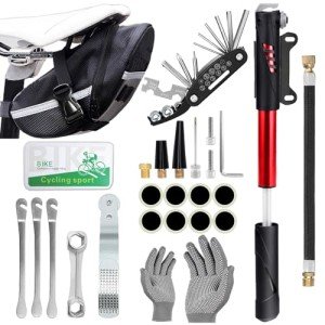 Bicycle Tire Repair Kit with Portable Pump