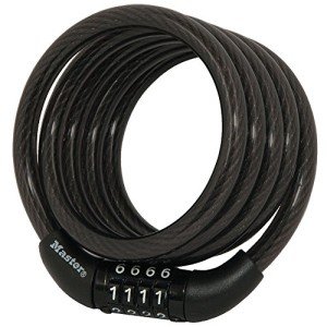 Secure Bike Lock Cable with Combination - Black