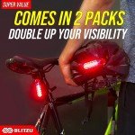 BLITZU Cyborg 120T USB Rechargeable Bike Tail Light
