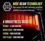 BLITZU Cyborg 120T USB Rechargeable Bike Tail Light