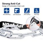 NDakter 100cm Bike Lock Chain with Resettable Code