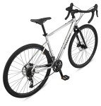 Schwinn Sporterra RX Adventure Adult Gravel Bike for Men and Women, 14-Speeds, 700c Wheels, Lightweight Aluminum Frame, Silver