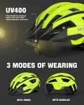 VICTGOAL Adjustable Bike Helmet with LED Light