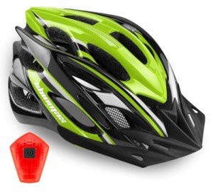 Lightweight Bike Helmet with LED Light & Visor