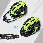 Lightweight Bike Helmet with LED Light & Visor