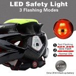 Lightweight Bike Helmet with LED Light & Visor