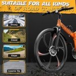 Outroad 26" Folding Mountain Bike - 21 Speed