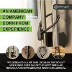 Child-Proof Refrigerator Lock for French Doors - Black