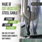 Child-Proof Refrigerator Lock for French Doors - Black