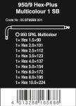 Wera 950 SPKL/9 Long Arm Hex Key Set