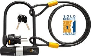 Heavy-Duty U-Lock with Cable for Bicycles