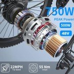 ANCIHER 500W Electric Mountain Bike for Adults