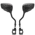 Adjustable Skull Claw Bicycle Rearview Mirrors (Black)