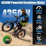 4350W Dual Motor Folding Electric Bike for Adults
