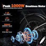 ACTBEST 1000W Electric Bike with 20" Fat Tires