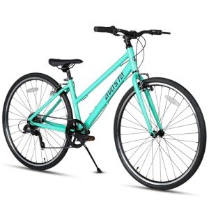 AVASTA Women's Lightweight 7-Speed Hybrid Bike - Mint Green