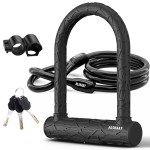 Heavy Duty Bike U Lock with Steel Cable