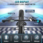 Vivi 1000W Fat Tire Electric Mountain Bike