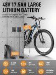 E·Bycco 29" Electric Mountain Bike, 750W Power
