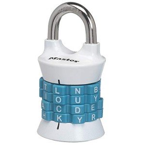 Word Combo Lock with Vertical Reset – Assorted Colors