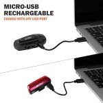 USB Rechargeable Super Bright Bike Light Set