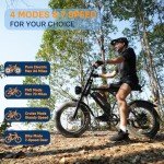 Movcan V60 1000W Electric Fat Tire Bike