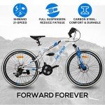 Hiland 26-Inch Full-Suspension Mountain Bike - 21 Speeds