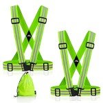 Oliumt High Visibility Reflective Running Vests - 2 Pack