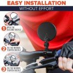 Bike Handlebar Rear View Mirrors - 2 Pack