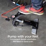 Foot Pump with Steel Feet & Pressure Gauge
