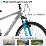 HILAND 26" Mountain Bike with 21 Speeds - Gray