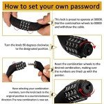 Sanwo 4-Digit Resettable Bike Cable Lock - 2ft