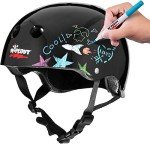 Wipeout Dry Erase Kids Bike Helmet - Black