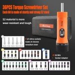 36-Piece Torque Screwdriver Set for Bike Repair