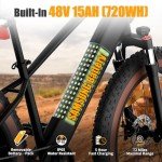 1400W Adult Electric Bike with Removable Battery