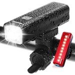 Ovetour 1000 Lumen USB Rechargeable Bike Light Set