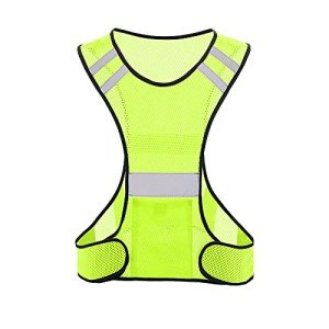 Reflective High-Visibility Running Vest with Pocket
