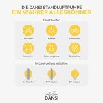 DANSI Bicycle Pump with Gauge and Adapters