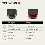 Schwinn 40L Black LED Bike Headlight & Taillight