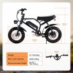 1000W All-Terrain Electric Bike with Removable Battery