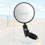 Adjustable 360° Bar End Bicycle Mirrors - 2 Pack