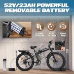 2350W Folding Electric Fat Tire Bike for Adults
