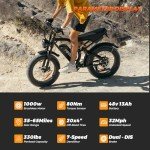 Electric Fat Tire Bike with 1500W Motor