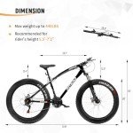 Outroad 26” Fat Tire Mountain Bike, 21 Speed