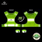 Lightweight Reflective Running Vest with Pocket - Green