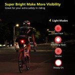 Smart USB Rechargeable Bike Tail Light with Flashing Red LED