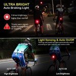 Smart USB Rechargeable Bike Tail Light with Flashing Red LED